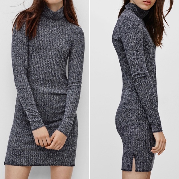Wilfred Mariel High Neck Sweater Dress Grey S EUC